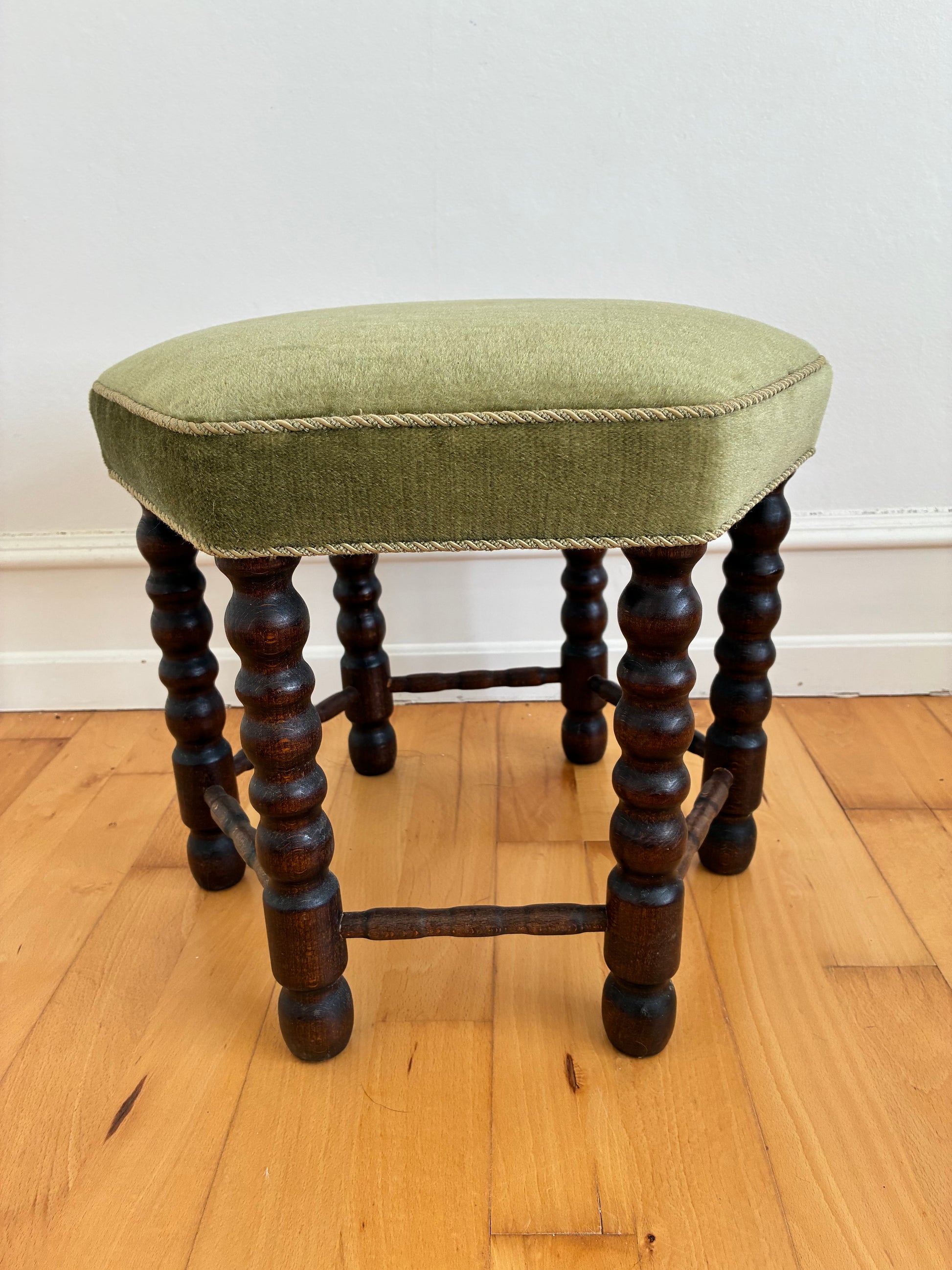 Vintage Barley Twist Stool, English, Mid-20th Century