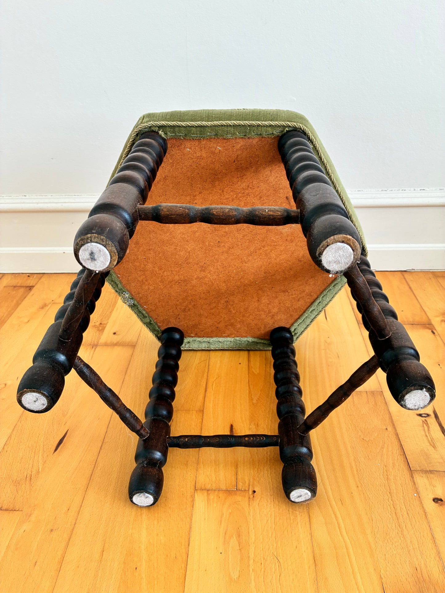 Vintage Barley Twist Stool, English, Mid-20th Century