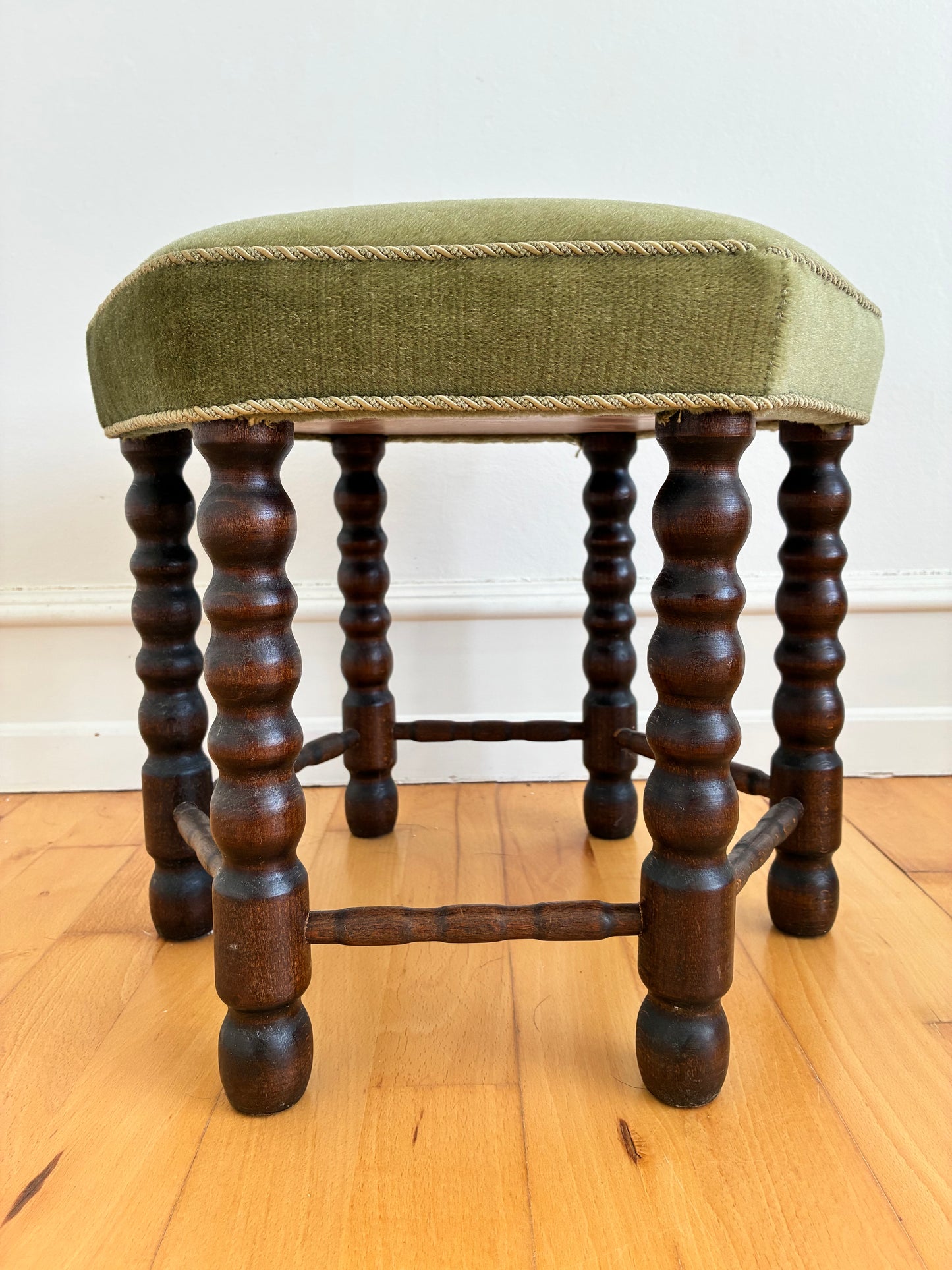 Vintage Barley Twist Stool, English, Mid-20th Century