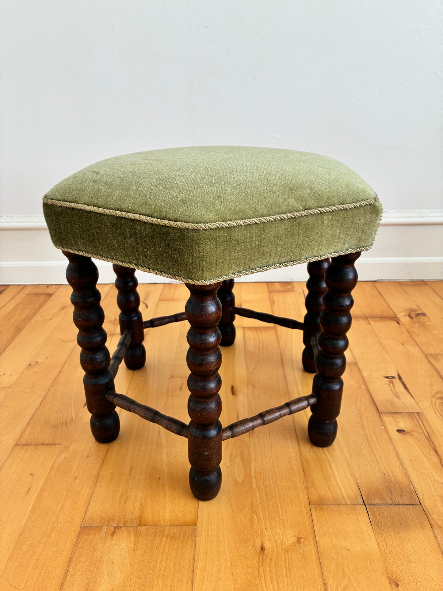 Vintage Barley Twist Stool, English, Mid-20th Century
