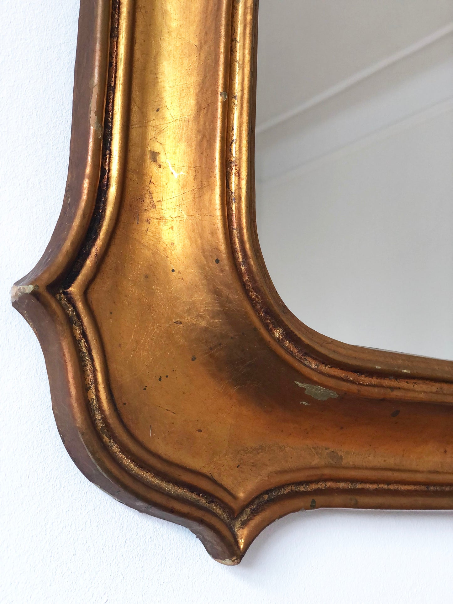 Large Vintage gilded Mirror Belgium 1970s