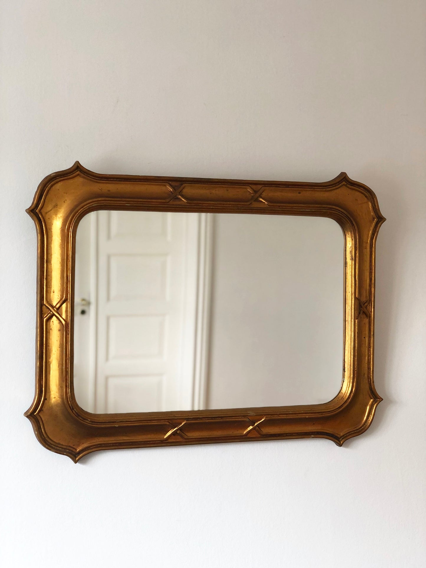 Large Vintage gilded Mirror Belgium 1970s