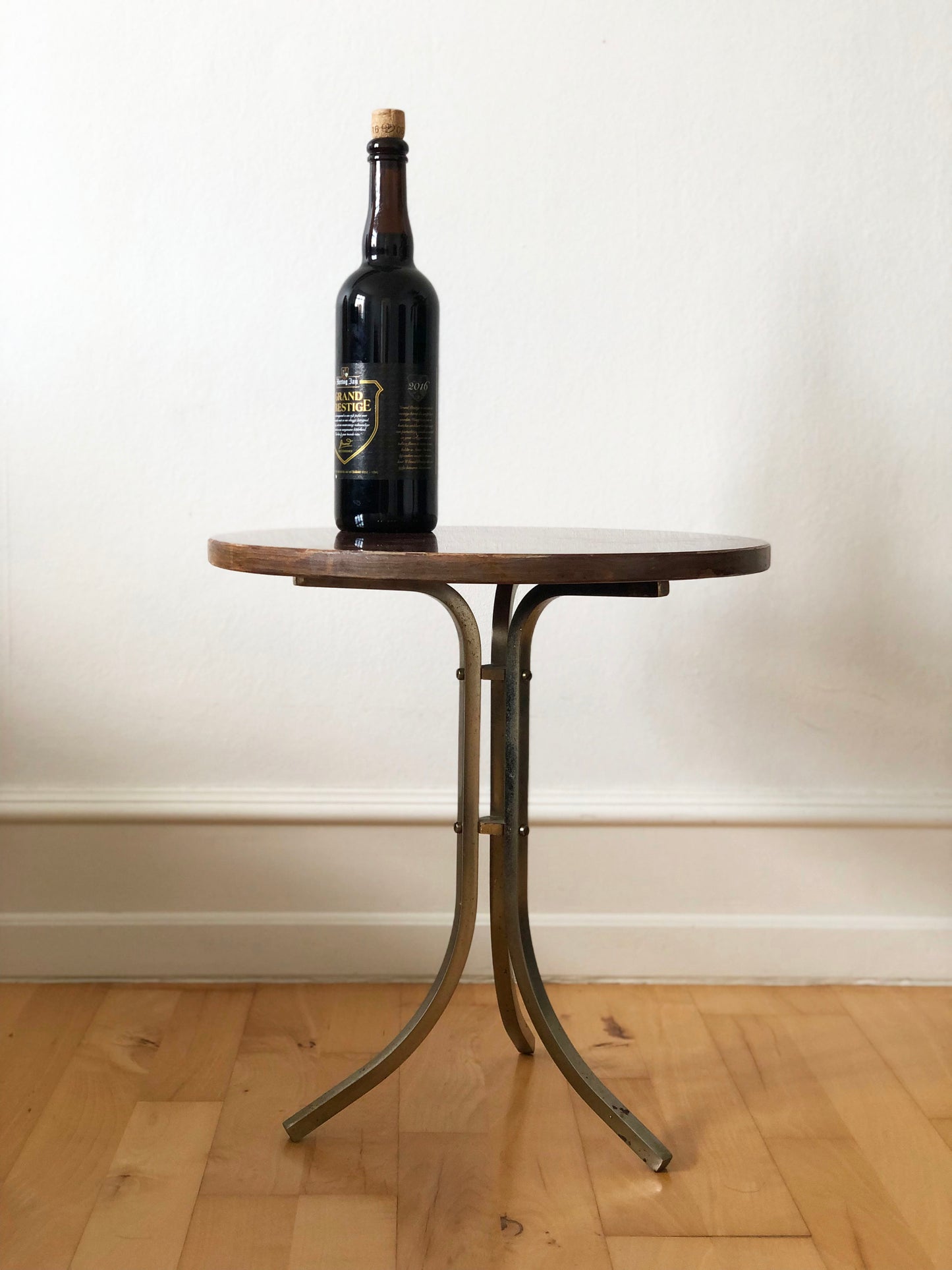Vintage Marble and Brass Side Table
