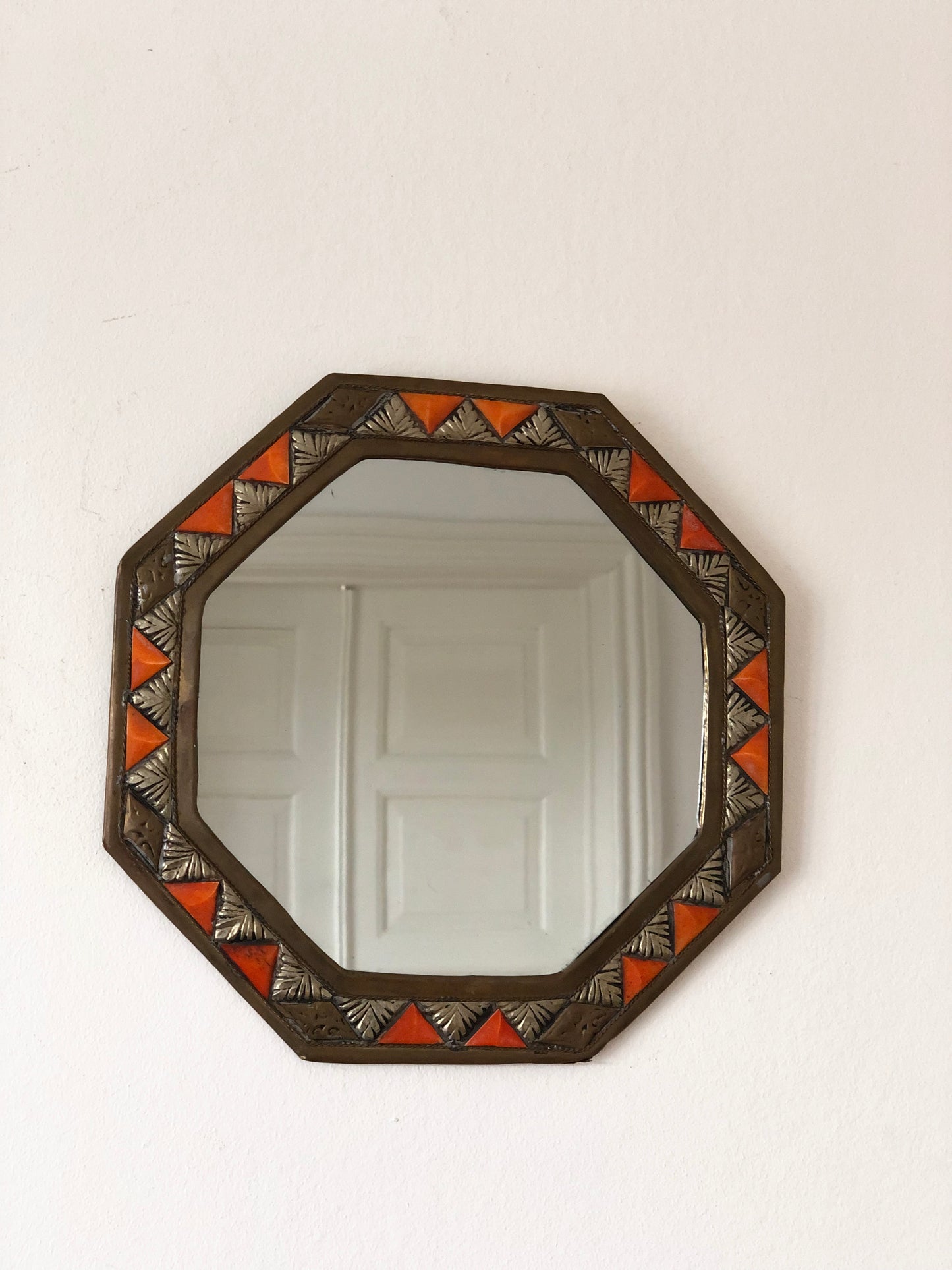 Vintage Octagonal Wall Mirror – Spanish, Hollywood Regency, Moroccan-inspired 1960s