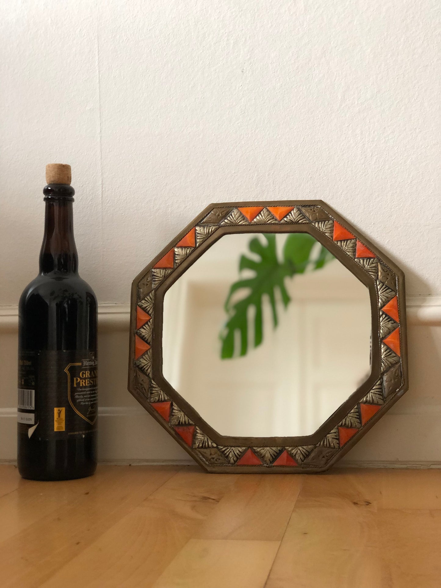 Vintage Octagonal Wall Mirror – Spanish, Hollywood Regency, Moroccan-inspired 1960s