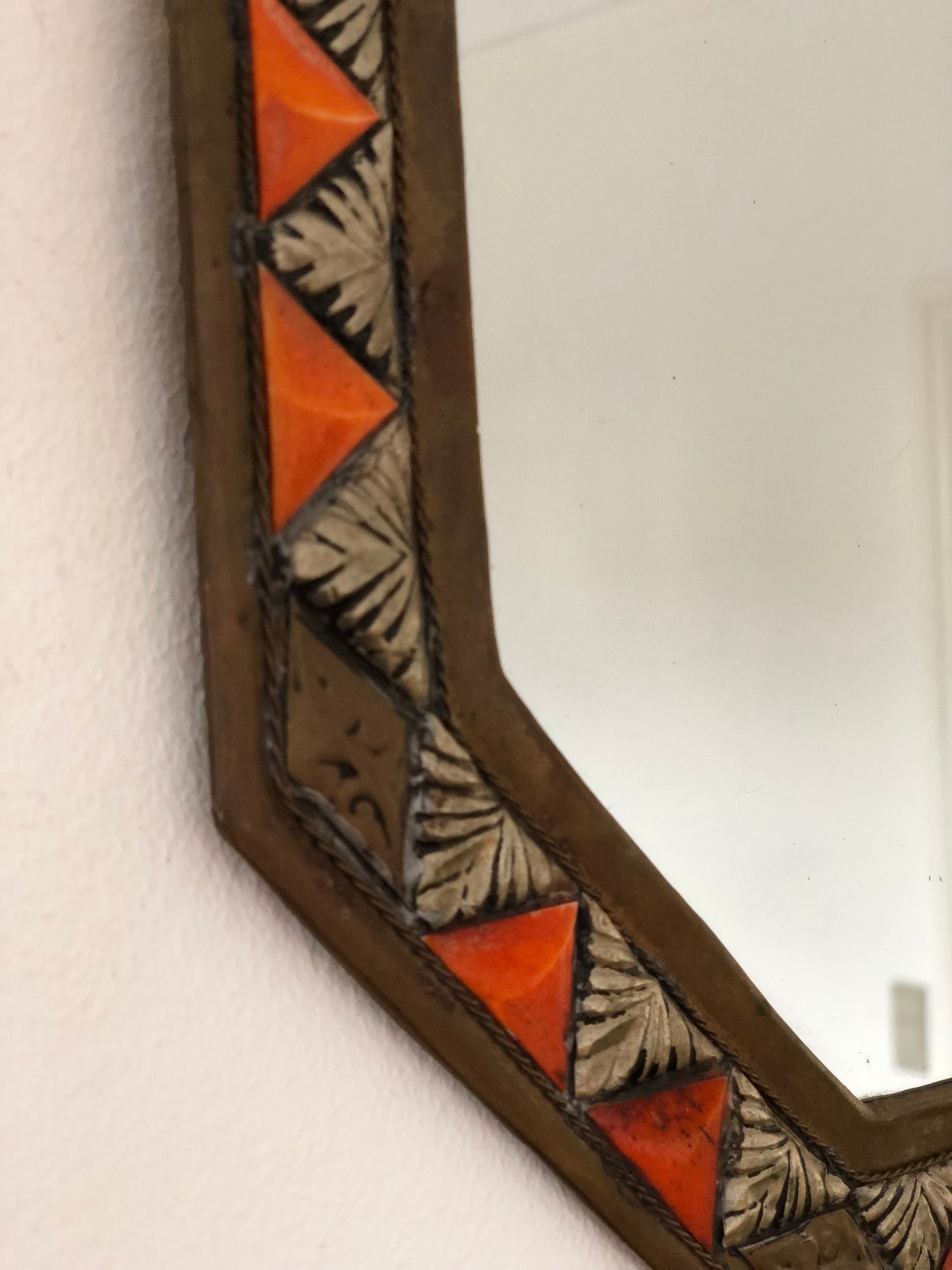 Vintage Octagonal Wall Mirror – Spanish, Hollywood Regency, Moroccan-inspired 1960s
