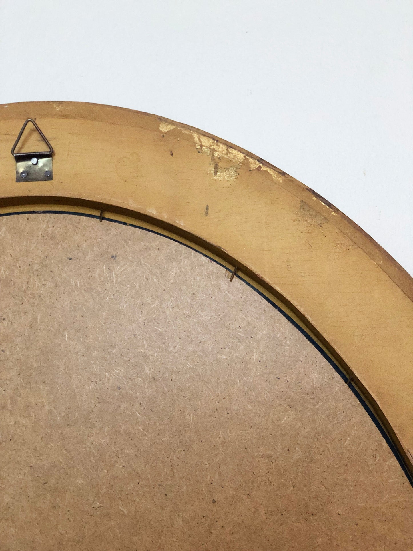 Vintage Oval Giltwood Mirror – Hollywood Regency, Belgium, 1970s