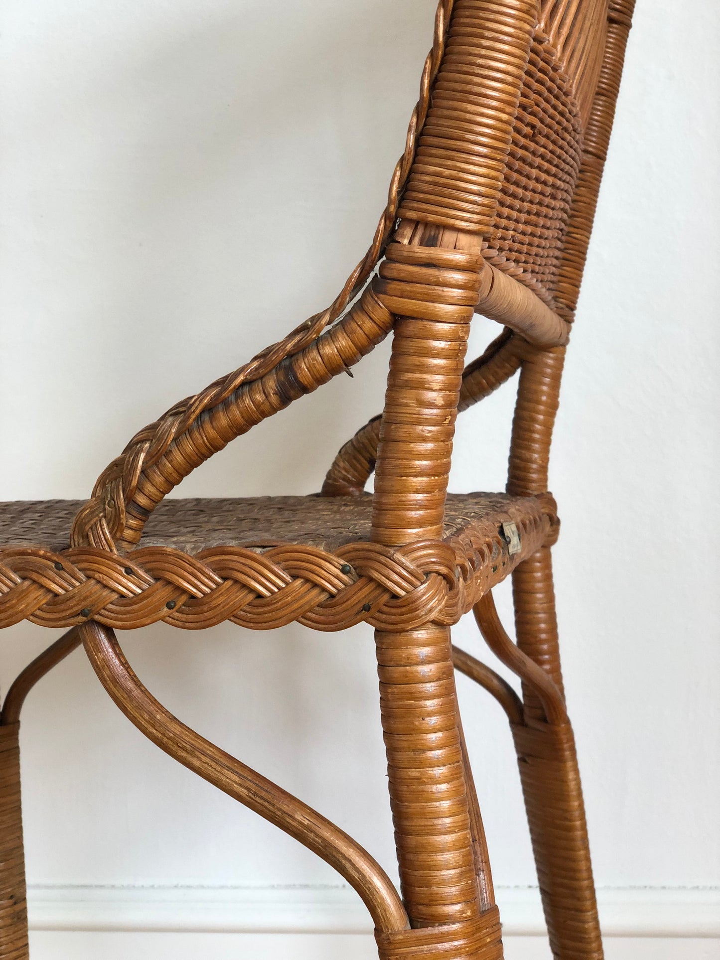 Vintage Rattan Chair by R. Wengler, Copenhagen