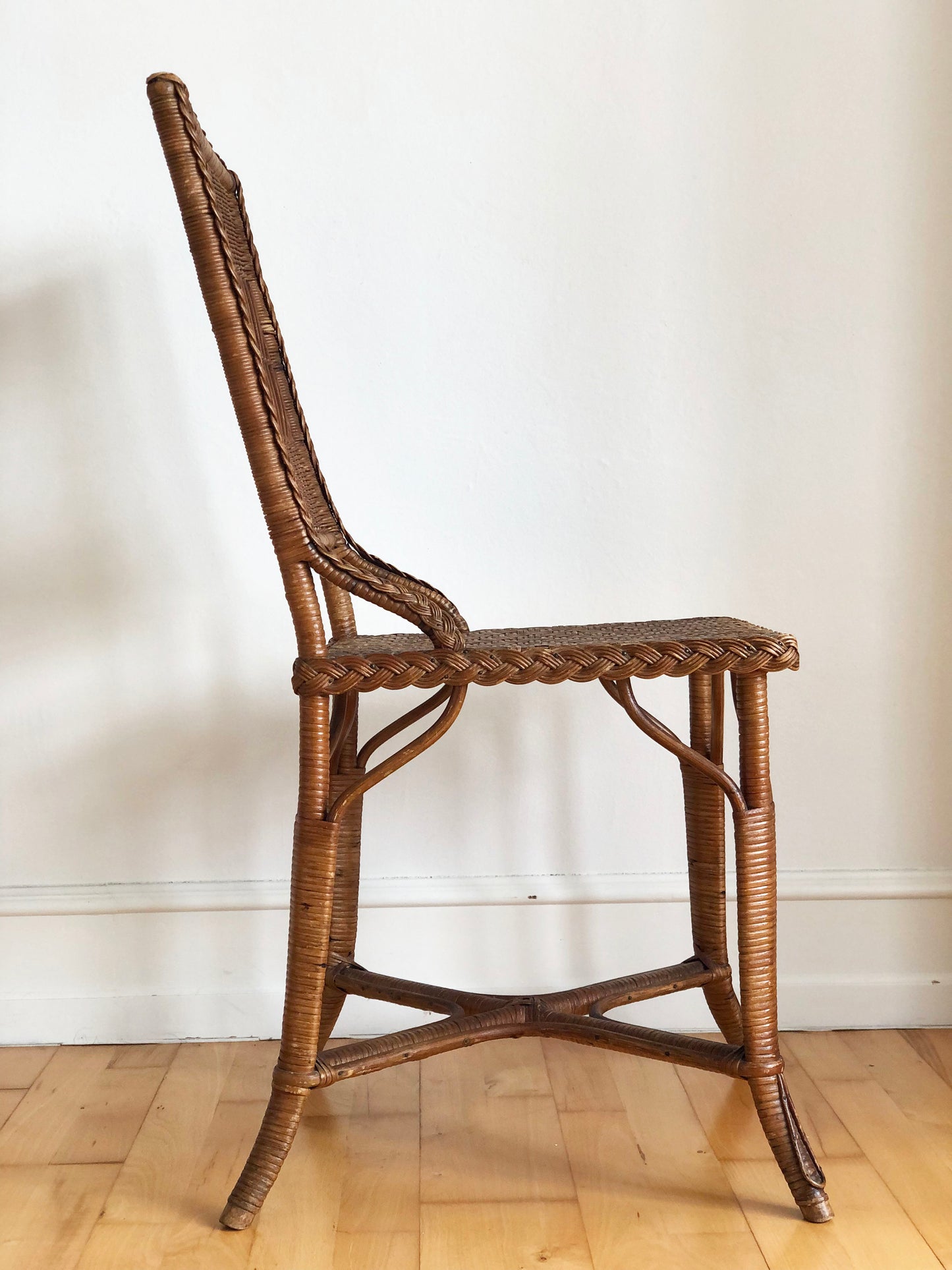 Vintage Rattan Chair by R. Wengler, Copenhagen