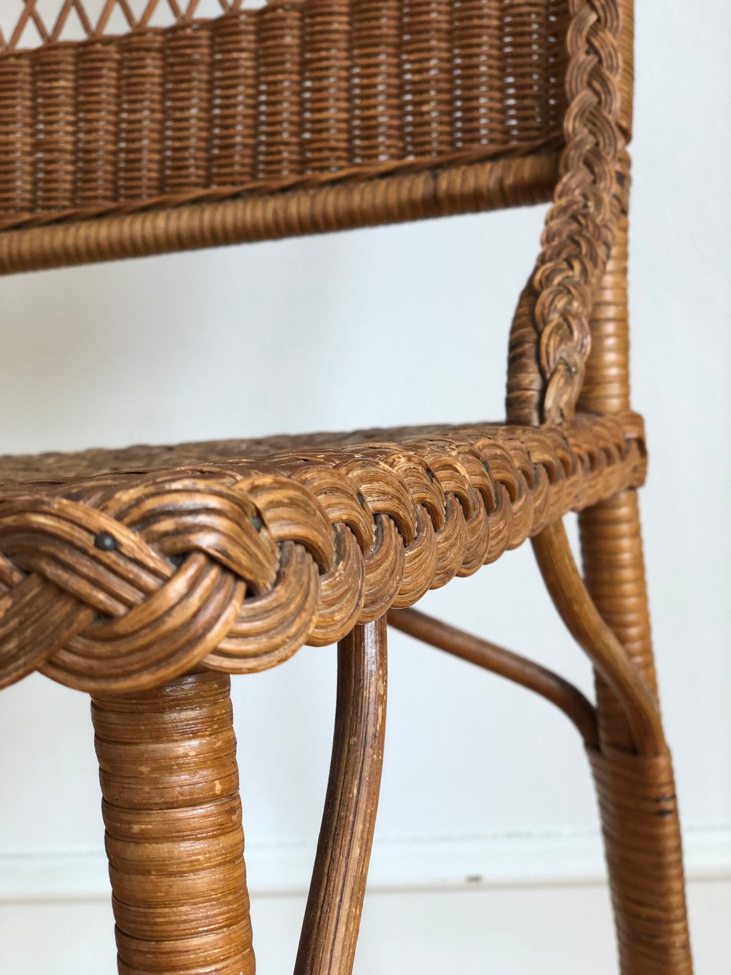 Vintage Rattan Chair by R. Wengler, Copenhagen
