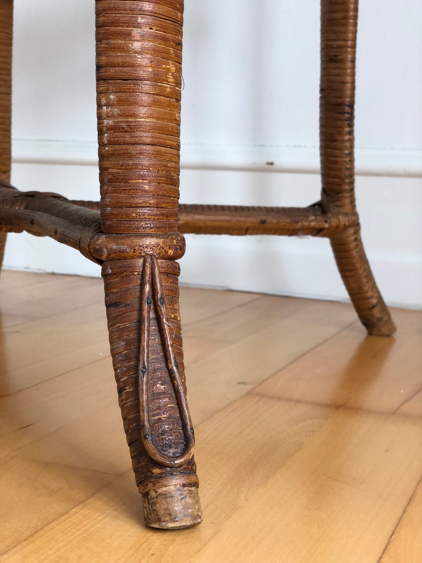 Vintage Rattan Chair by R. Wengler, Copenhagen
