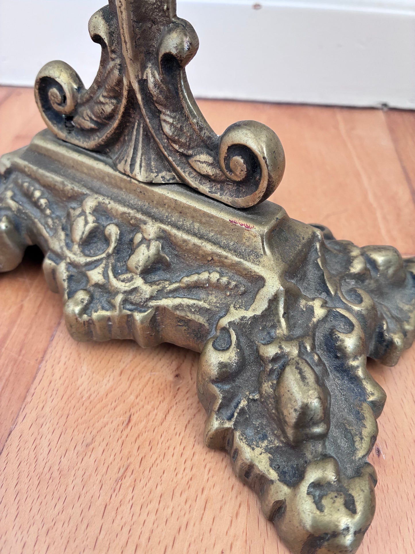 Vintage Rococo Revival Vanity Mirror in Cast Metal, Mid-20th Century