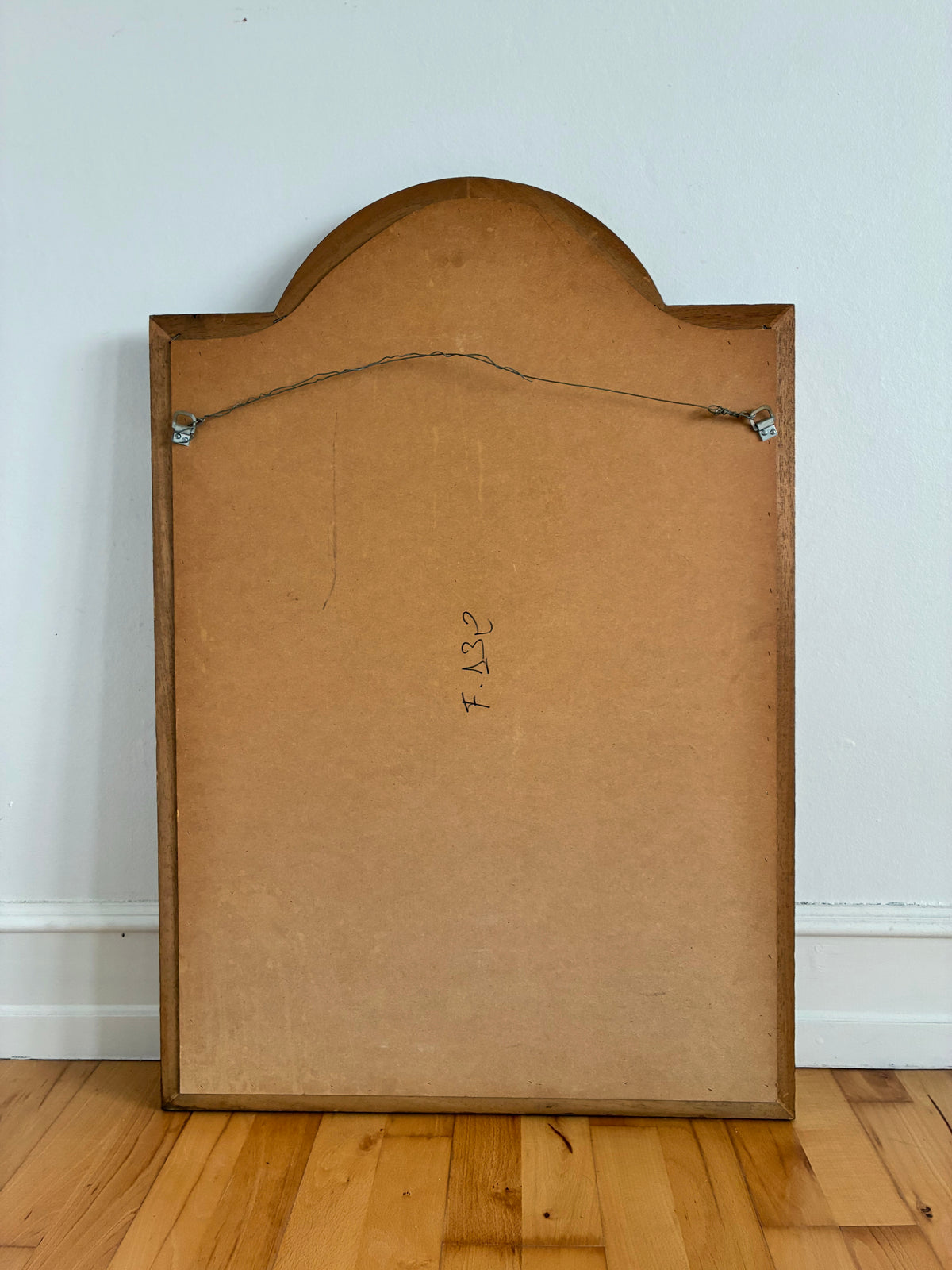 Vintage Spanish Venetian-Style Arched Wall Mirror, Brass, 1980s Hollywood Regency