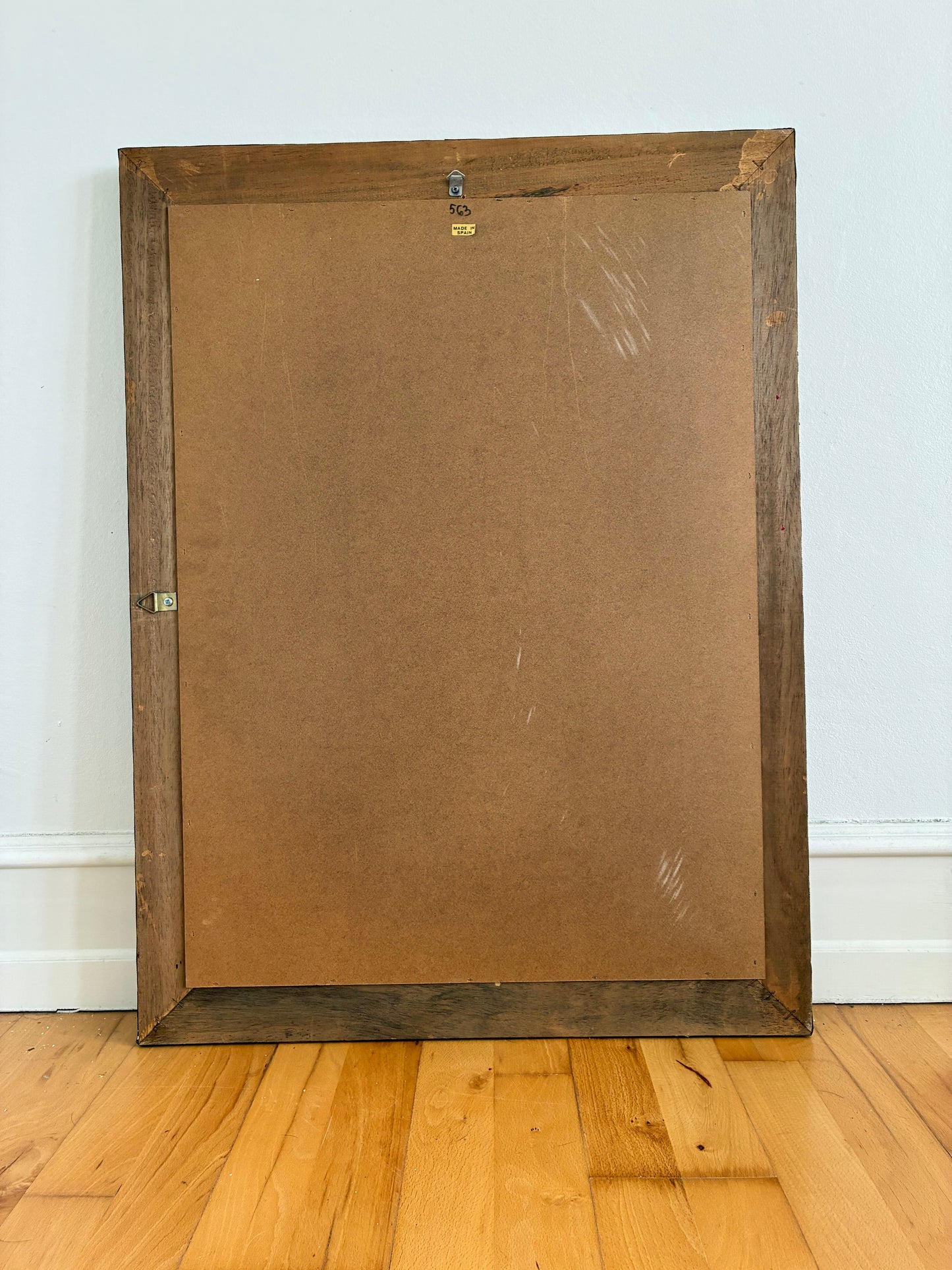 Vintage Spanish Venetian-Style Wall Mirror, Rectangular, Brass, 1980s Hollywood Regency