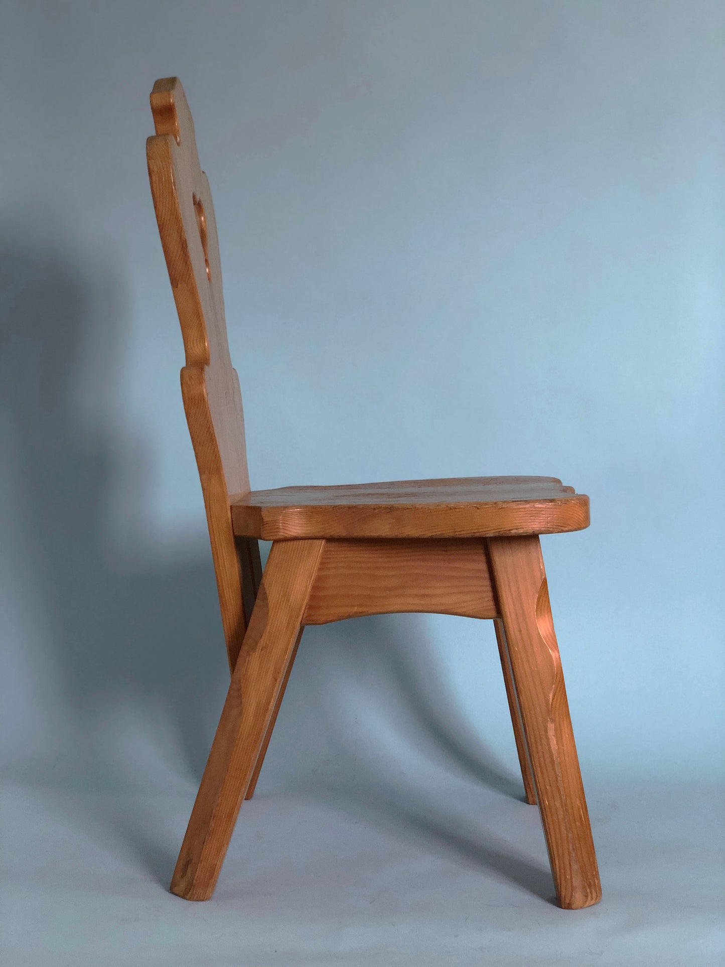 Vintage Brutalist Scandinavian Dining Chair Sweden 1960s Set of 4