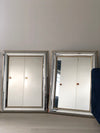 Pair of 2 Vintage Deknudt Mirror Hollywood Regency in Silver and Gold 1980s