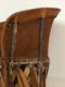 Vintage Folk Art Equipale Leather Ostrich Chair Mexico 1970s