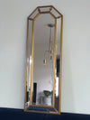 Vintage Full Length Facet Cut Giltwood Mirror Hollywood Regency Belgium