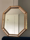 Vintage LaBarge Giltwood Octagonal Mirror Hollywood Regency Faux Bamboo Italy 1970