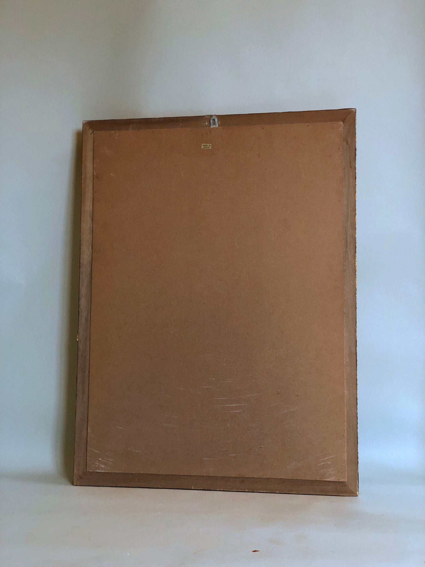 Vintage Square Venetian Mirror Hollywood Regency in Gold Spain 1990s