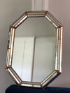 Vintage Venetian Octagonal Mirror Hollywood Regency in Gold Spain 1990s