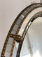 Vintage Venetian Oval Mirror Hollywood Regency in Gold Spain 1990s