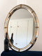 Vintage Venetian Oval Mirror Hollywood Regency in Gold Spain 1990s