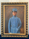 Early 20th Century Swedish Oil Painting of an Officer in Blue