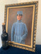 Early 20th Century Swedish Oil Painting of an Officer in Blue