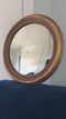 Antique Giltwood Convex Butler Mirror France Late 19th Century