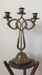 A Pair of Brass Art Noveau Candlesticks with 3 Arms Denmark