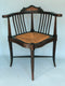 Antique Edwardian Inlaid Mahogany Corner Chair Early 20th Century