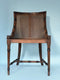 Antique Faux Bamboo Slipper Style Chair with Cane 1930s