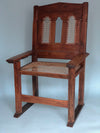 Antique Indian Hand Carved Teak Chair 1940s