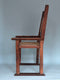 Antique Indian Hand Carved Teak Chair 1940s