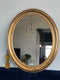 Antique Oval Giltwood Mirror Belgium