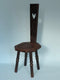 Antique Spinning Chair with Leather Scotland 19th Century