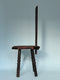 Antique Spinning Chair with Leather Scotland 19th Century