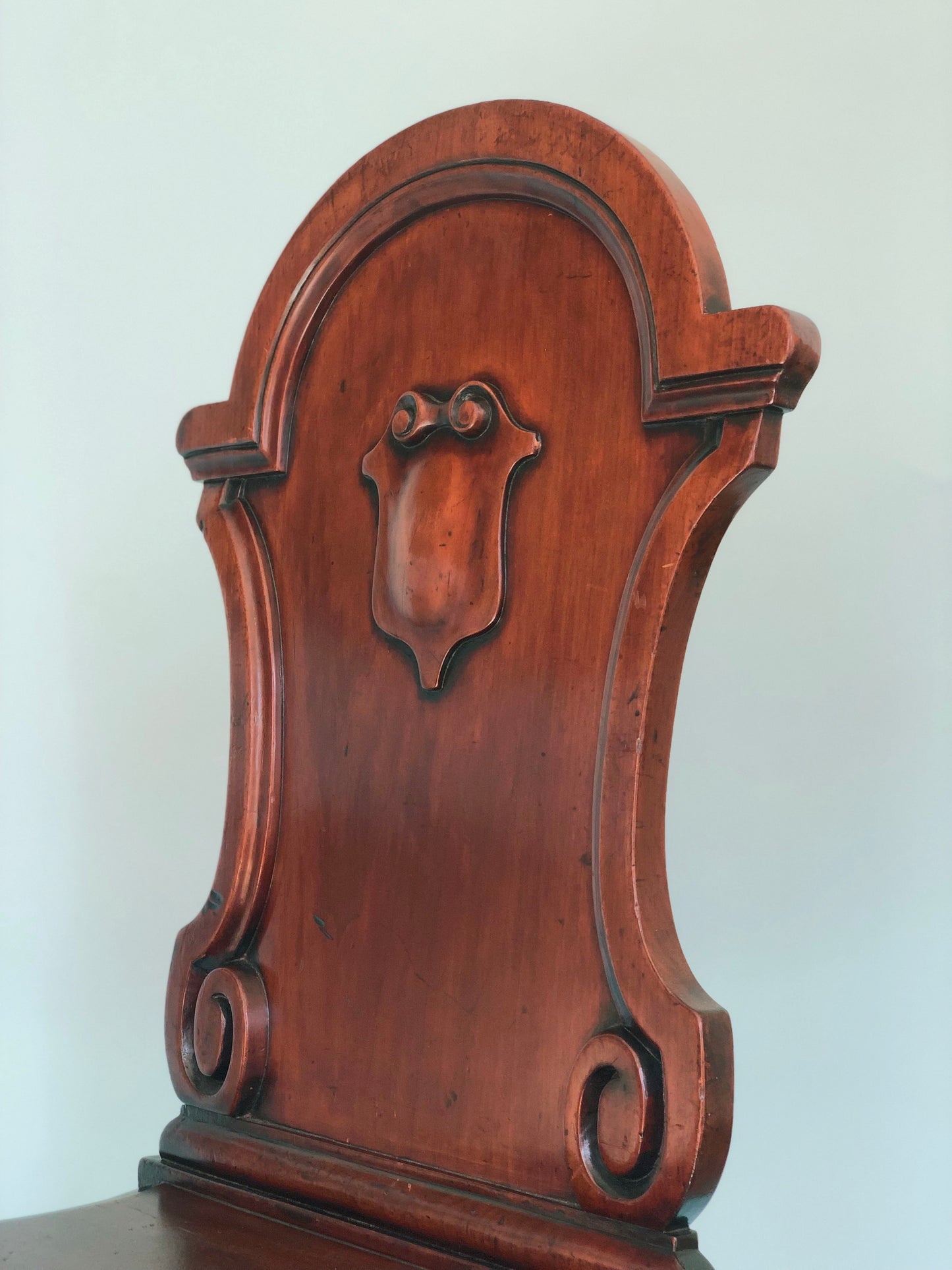 Antique Victorian Mahogany Hall Chair 19th Century