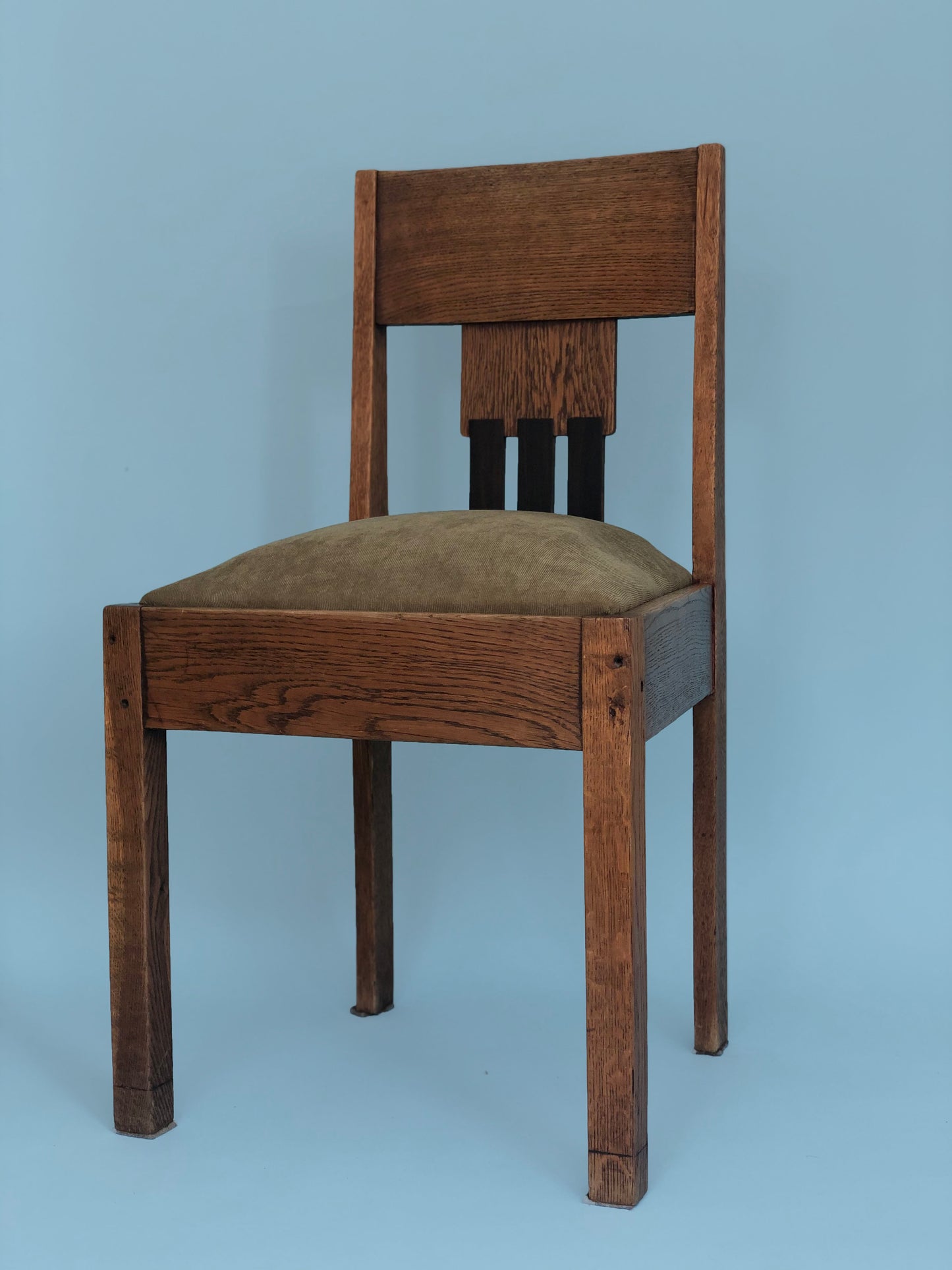 Oak Art Deco Amsterdam School Chairs 1920s. Set of 2