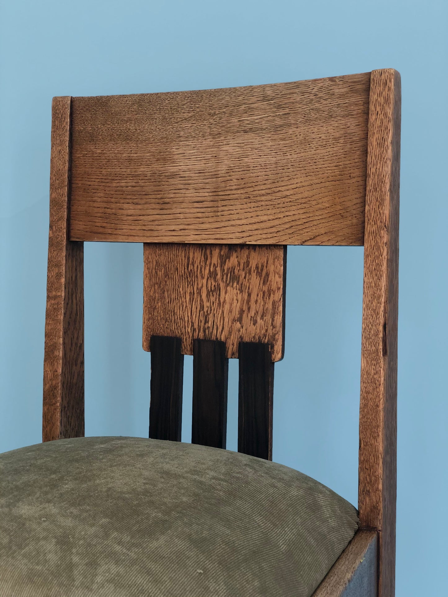 Oak Art Deco Amsterdam School Chairs 1920s. Set of 2