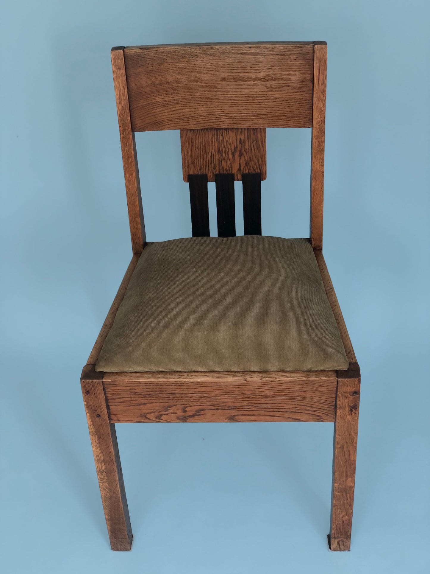 Oak Art Deco Amsterdam School Chairs 1920s. Set of 2