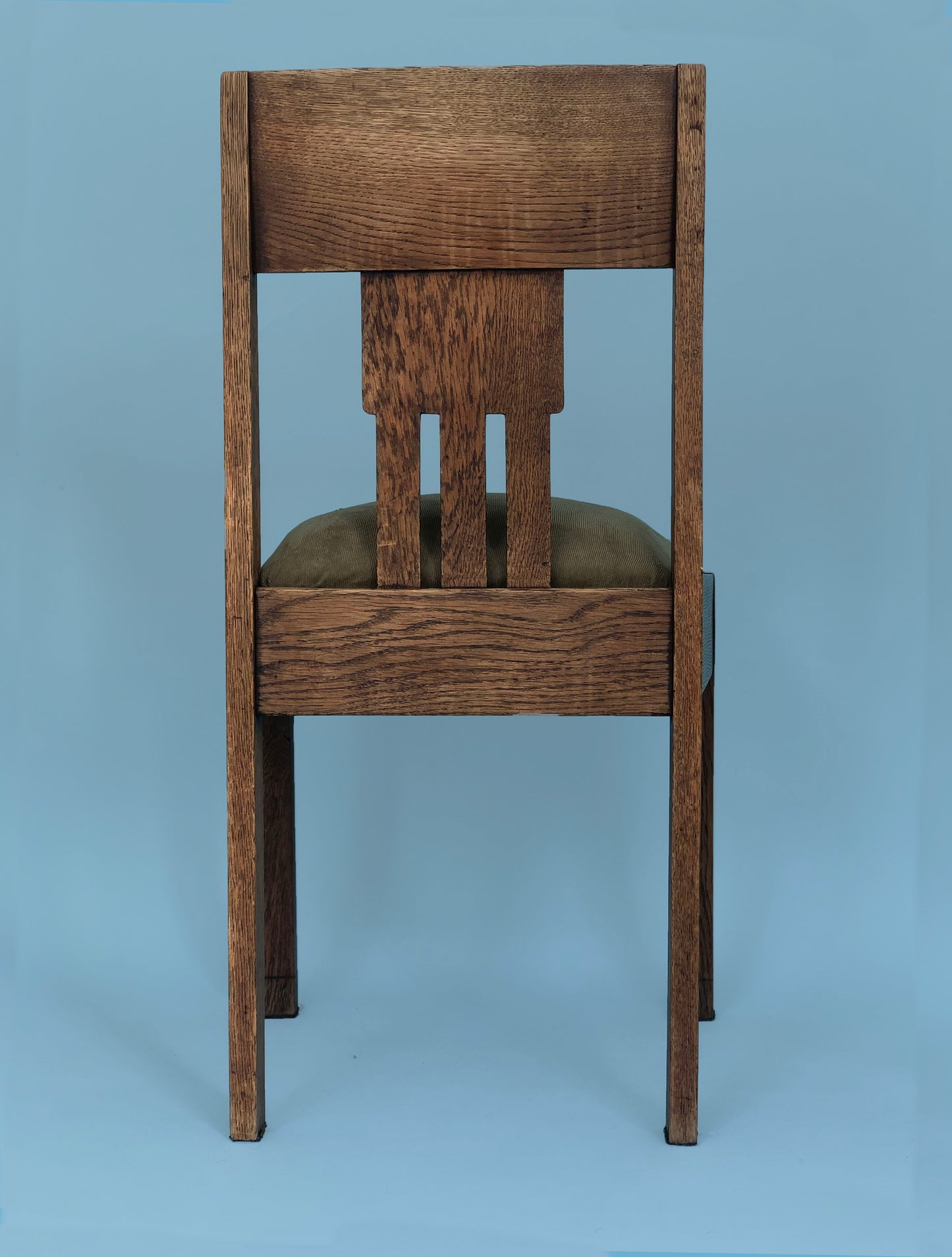 Oak Art Deco Amsterdam School Chairs 1920s. Set of 2