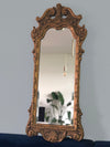 Art Deco Facet Cut Carved wooden Giltwood Penant Mirror