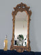 Art Deco Facet Cut Carved wooden Giltwood Penant Mirror