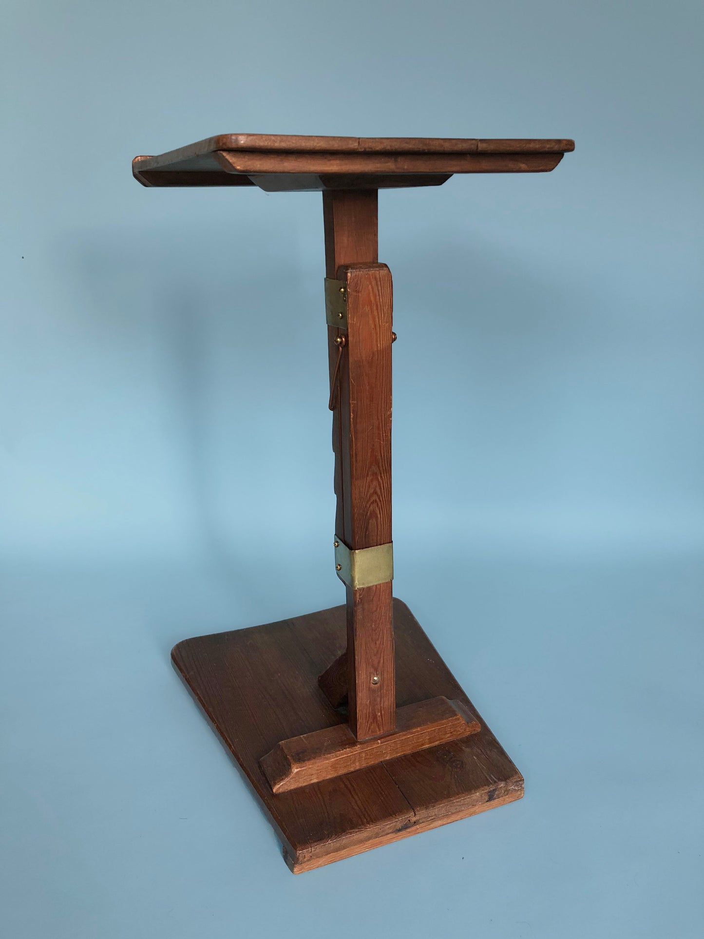 Art Deco Oak Adjustable Side Table