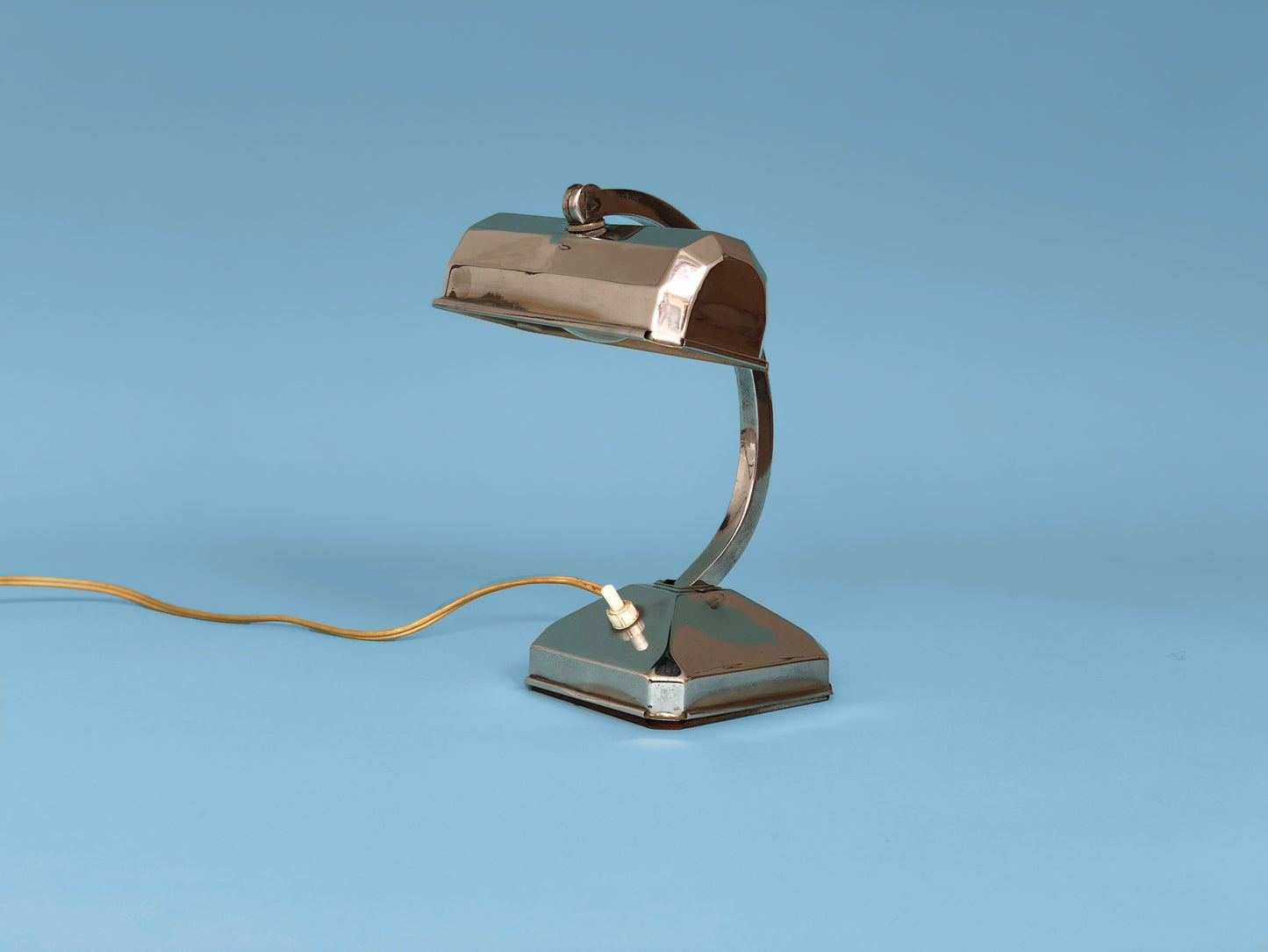 Art Deco Chrome Bankers Desk Lamp