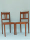 Arts & Crafts Oak Dining Chairs J. Van den Bosch For ´t Binnenhuis Holland 1900s Set of 2