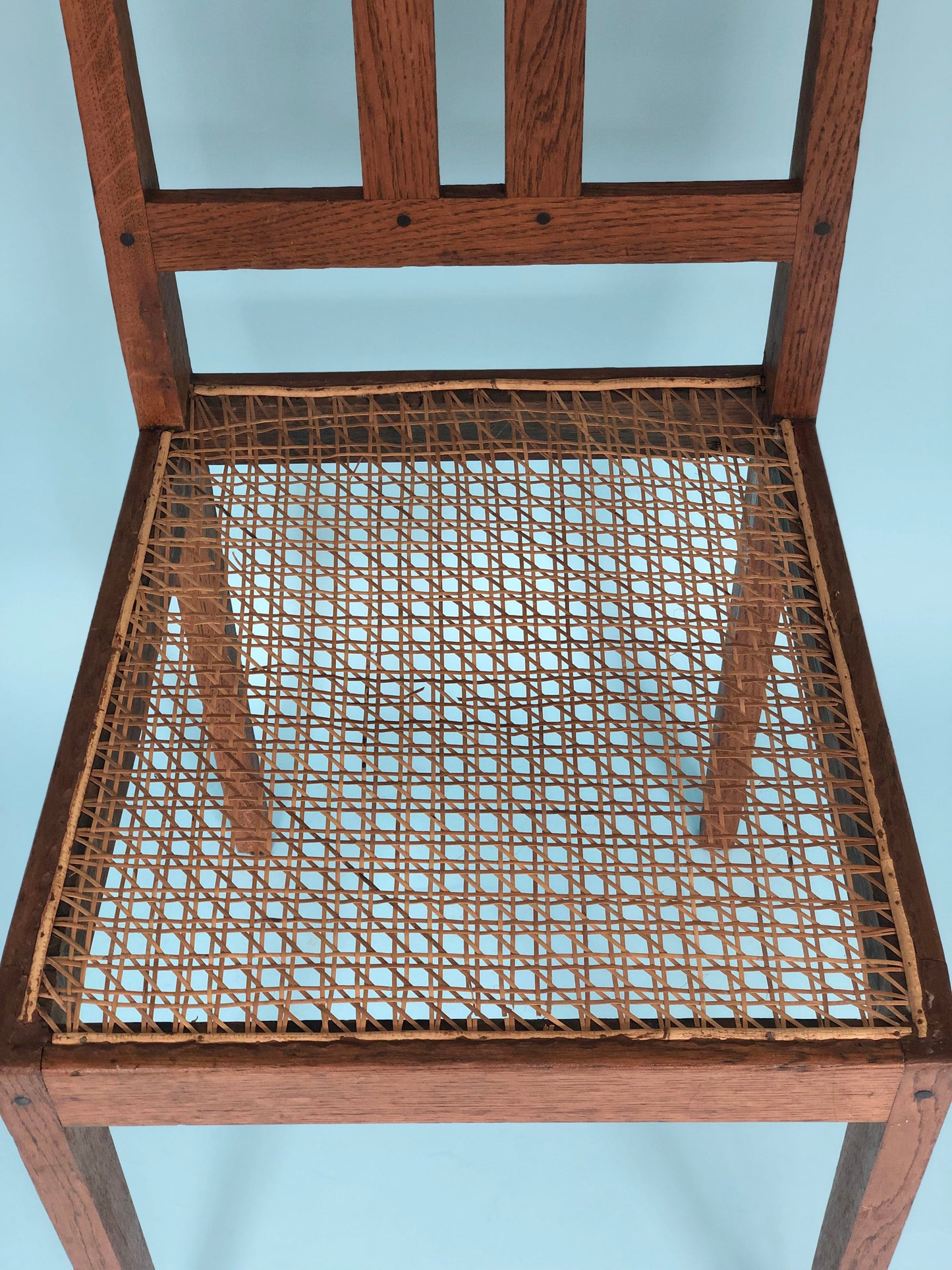 Arts & Crafts Oak Dining Chairs J. Van den Bosch For ´t Binnenhuis Holland 1900s Set of 2