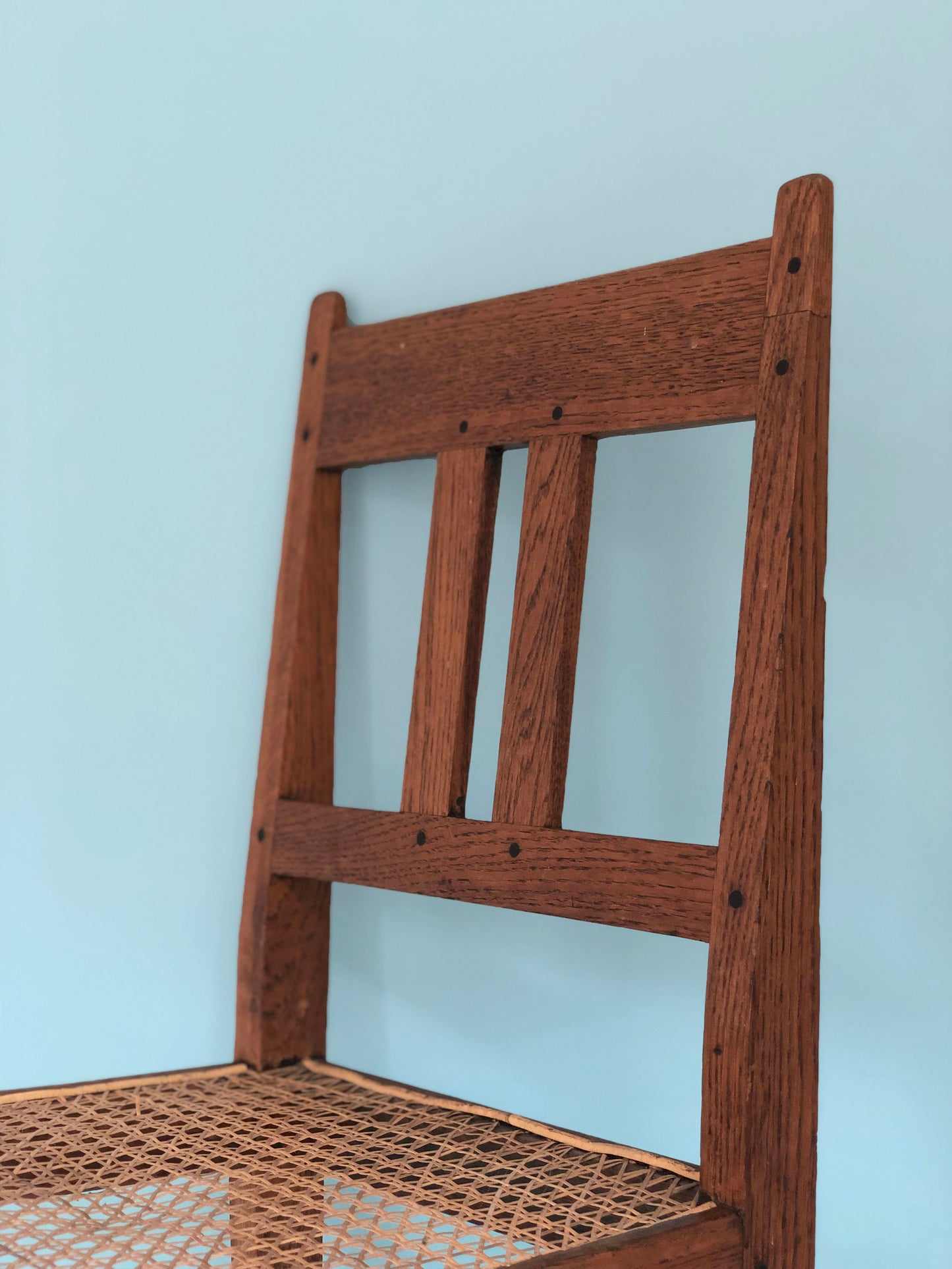 Arts & Crafts Oak Dining Chairs J. Van den Bosch For ´t Binnenhuis Holland 1900s Set of 2